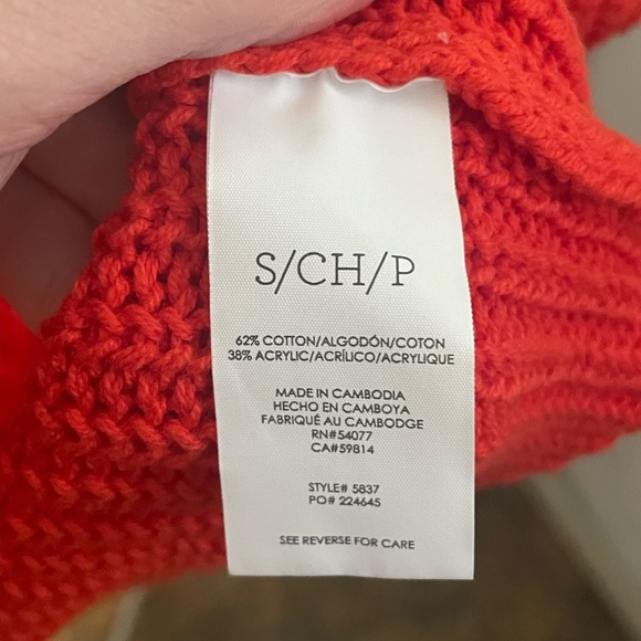 Cabi red‎ v neck sweater size small - Picture 6 of 9